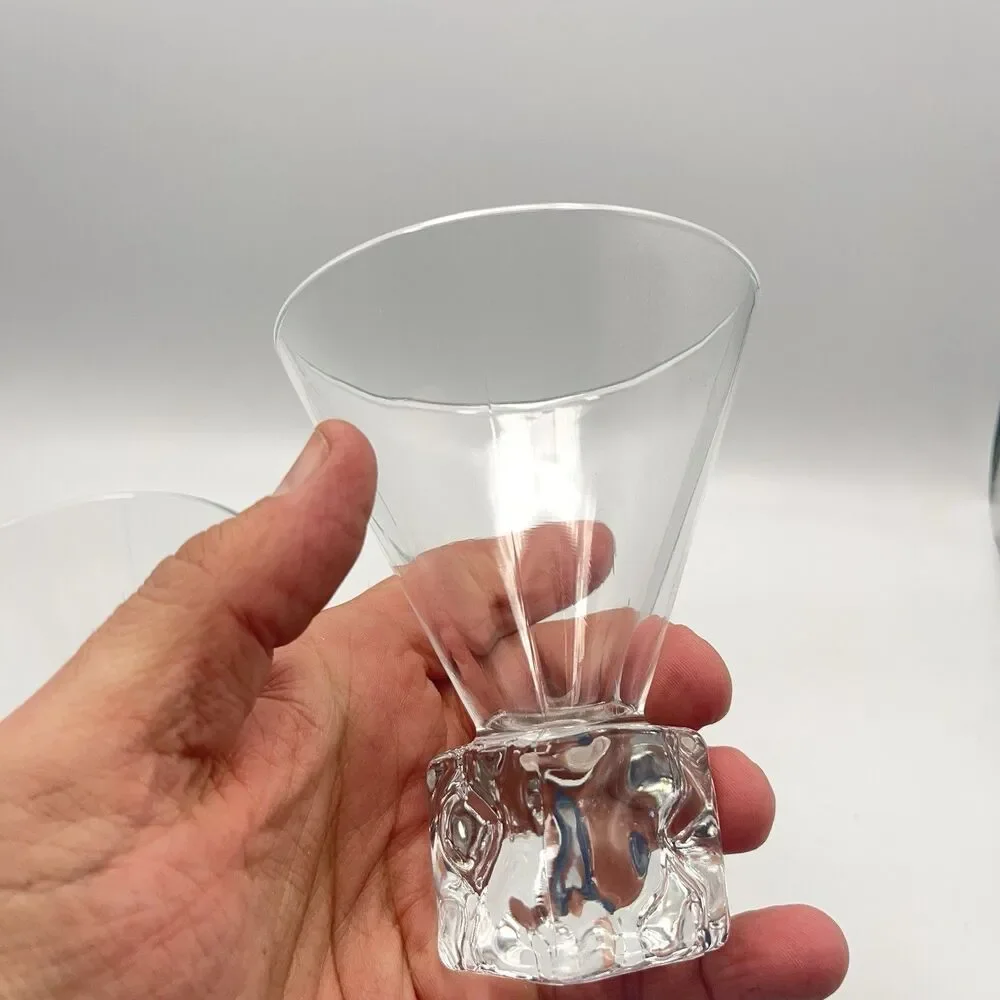 Vintage Set Disaronno Melting  Ice Cube Stemless Martini Glasses